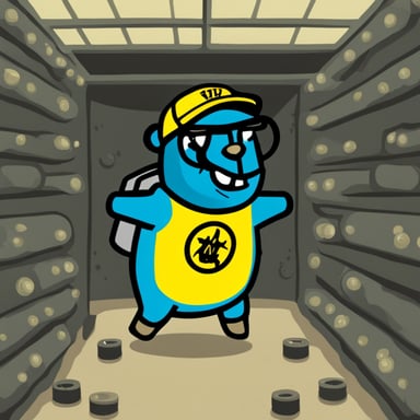Go Blue Gopher wearing a Fallout Vault-tec shirt.