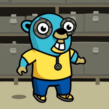 Go Blue Gopher wearing a Fallout Vault-tec shirt.