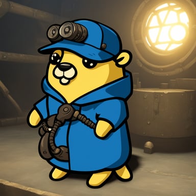 Go Blue Gopher in the Fallout Vault-Tec universe.