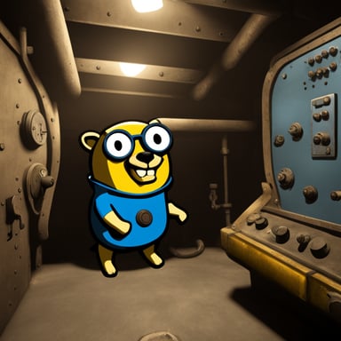 Go Blue Gopher in the Fallout Vault-Tec universe.