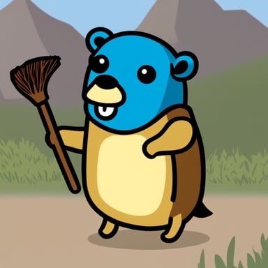 The go blue gopher, except it's a capybara instead.