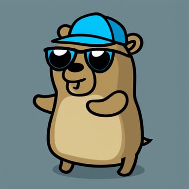 The go blue gopher, except it's a capybara instead.