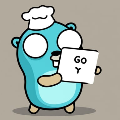 Go Blue Gopher holding a piece of paper with bbaktaeho written on it.