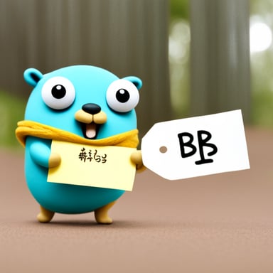 Go Blue Gopher holding a piece of paper with bbaktaeho written on it.