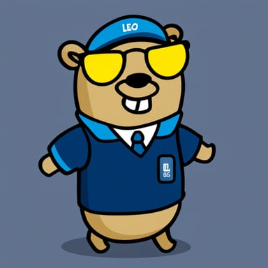 Go Blue Gopher wearing Leo shirt