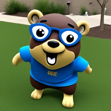 Wearing shirts written Go Blue Gopher as Leo