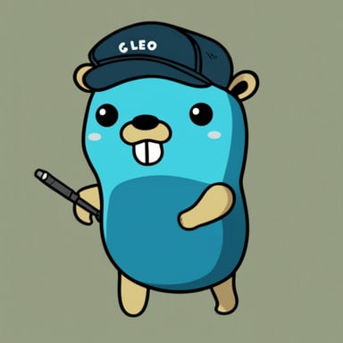 Draw Go Blue Gopher with Leo written on its belly.