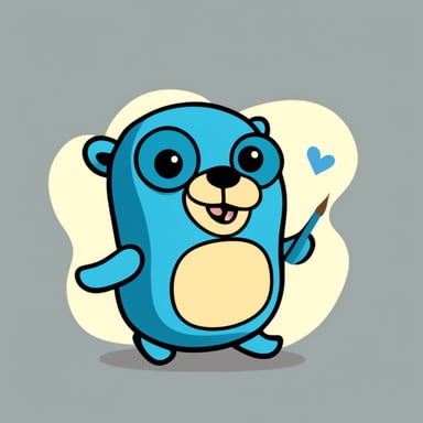Draw Go Blue Gopher with Leo written on its belly.