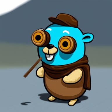 Go Blue Gopher coding with Rust language.