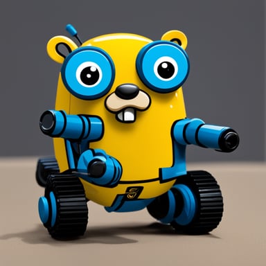 Go blue gopher robot