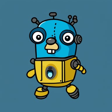 Go blue gopher robot