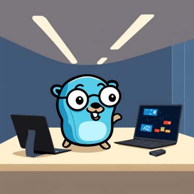 Go Blue Gopher dealing with Azure SDK for Go