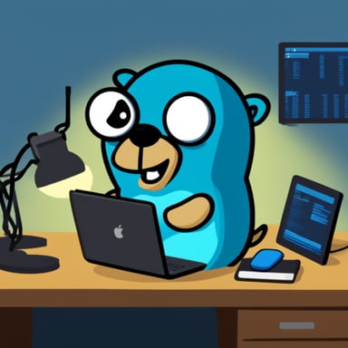 Go Blue Gopher as hacker iOS gopher.