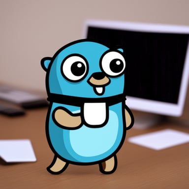 Go Blue Gopher as hacker iOS gopher.