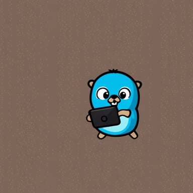 Go Blue Gopher as hacker iOS gopher.