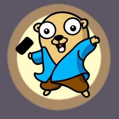 Go Blue Gopher as karate fighter gopher