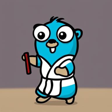 Go Blue Gopher as karate fighter gopher