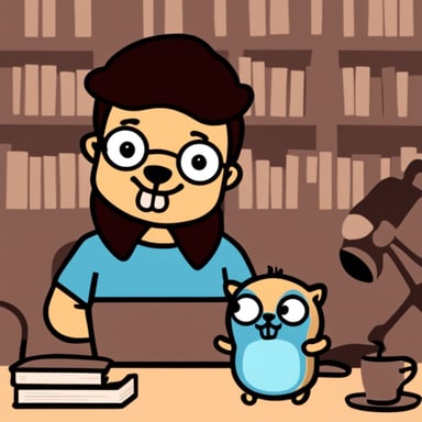Go Blue Gopher with his cat