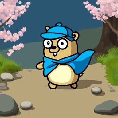 Go Blue Gopher as Japanese Gopher