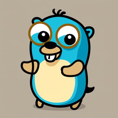 Go Blue Gopher on a white background, with text featuring cocos-ai collaborative confidential computing theme.