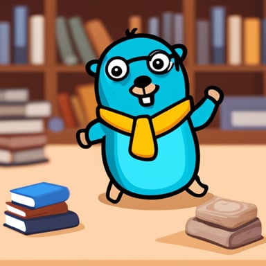 Go blue gopher who can help navigate.