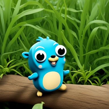 Go Blue Gopher, a unique blend of a happy blue gopher and a quiet Gremlin.