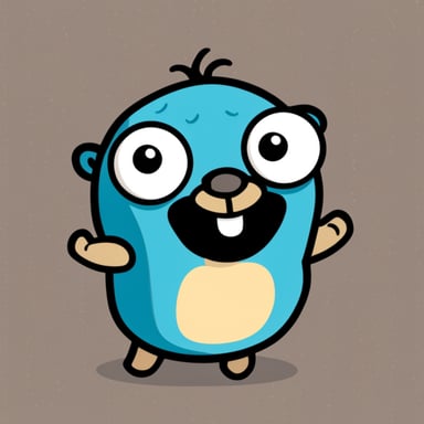 Go Blue Gopher as a happy character in a cartoon.