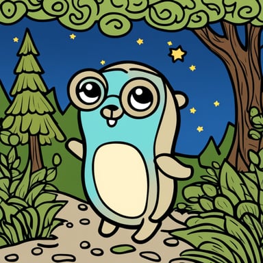 Create me a gopher that refers to Athena, the goddess, as Go Blue Gopher as Athena.