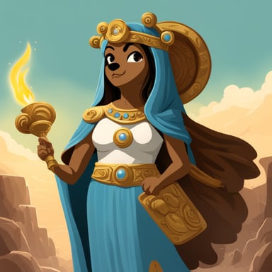 Go Blue Gopher as Athene, the Greek goddess.
