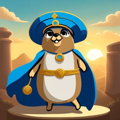 Go Blue Gopher as Athene, the Greek goddess.