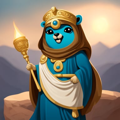 Go Blue Gopher as Athene, the Greek goddess.