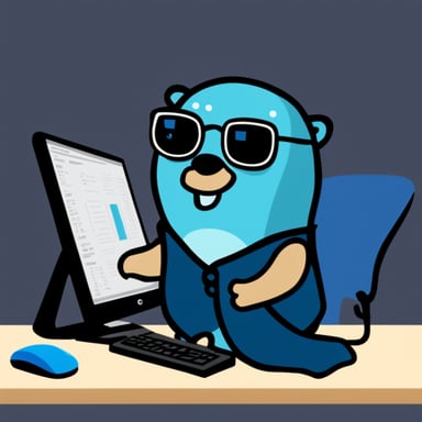 Go Blue Gopher as a programmer