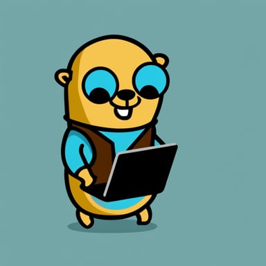Go Blue Gopher as a programmer