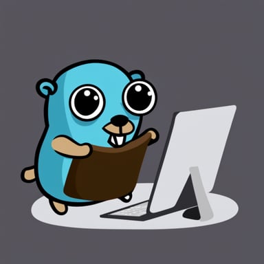 Go Blue Gopher as a programmer