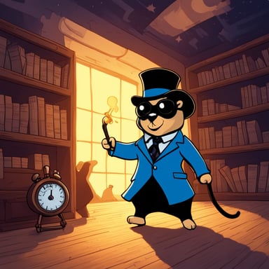 Go Blue Gopher as the blind Sherlock Holmes searching for fraudulent actions, stars in a captivating cartoon adventure.