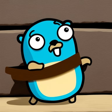 Go Blue Gopher as AM from 'I Have No Mouth and I Must Scream', but it's a gopher.