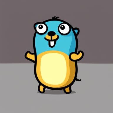 Go Blue Gopher as AM from 'I Have No Mouth and I Must Scream', but it's a gopher.