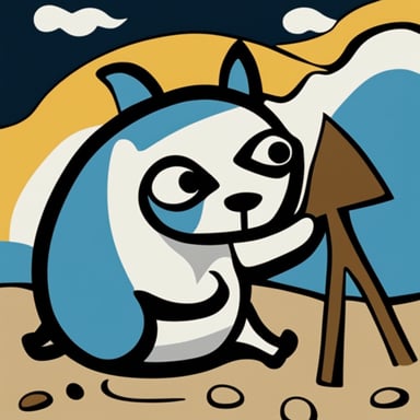 Go Blue Gopher in the style of Pablo Picasso's painting 'Guernica.'