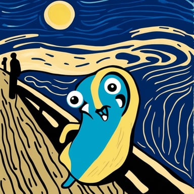 Go Blue Gopher as The Scream by Edvard Munch