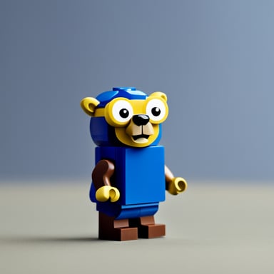Go Blue Gopher as a Lego figure.