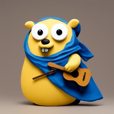 Go Blue Gopher as Vincent van Gogh.