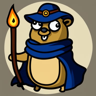 Go Blue Gopher as Legendary Wise Gopher