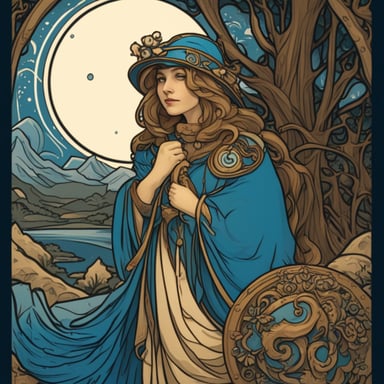 Go Blue Gopher in Alphonse Mucha style