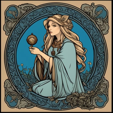 Go Blue Gopher in Alphonse Mucha style