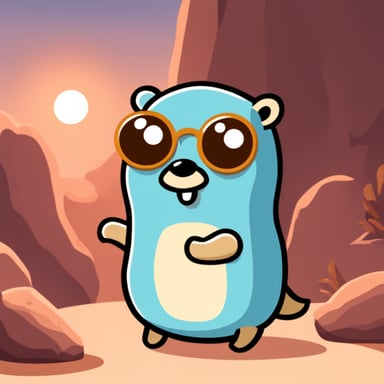 Go Blue Gopher as the ancient marble gopher