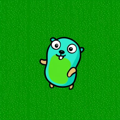 Go Blue Gopher is green.