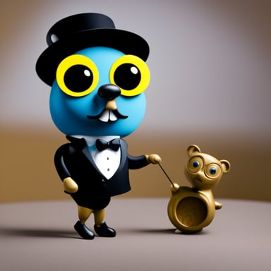 Go blue gopher as Salvador Dali