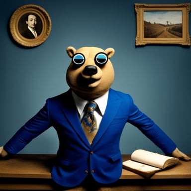 Go blue gopher as Salvador Dali