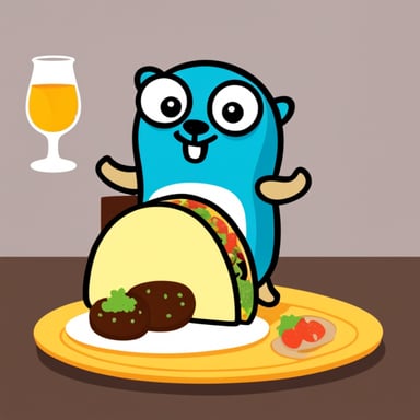 Go Blue Gopher as a taco