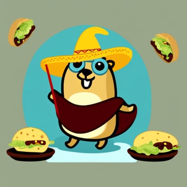Go Blue Gopher as a taco